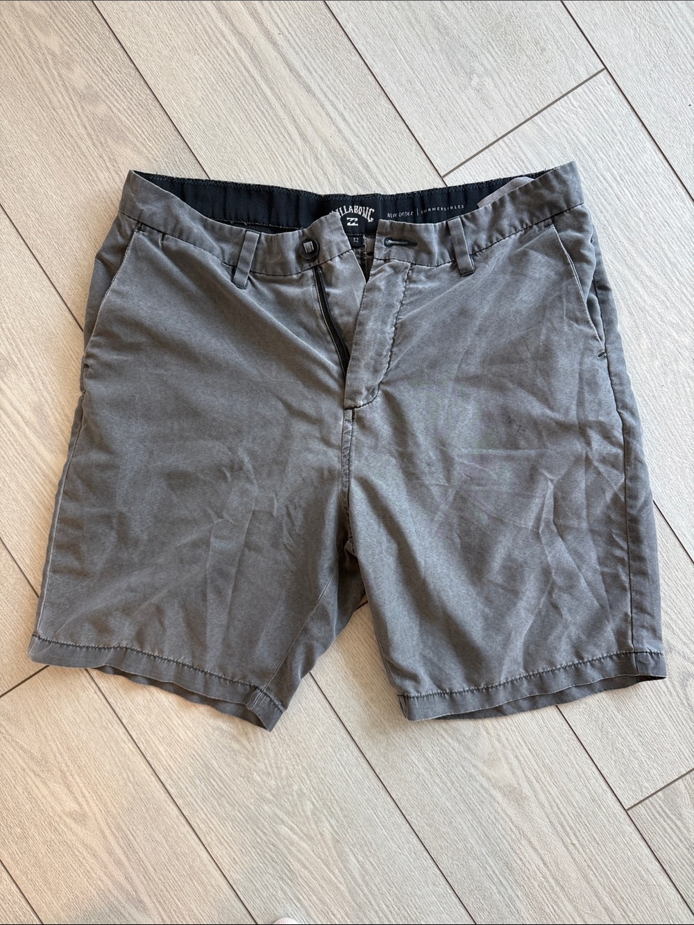 Billabong Men's Gray Flat Front Casual Shorts